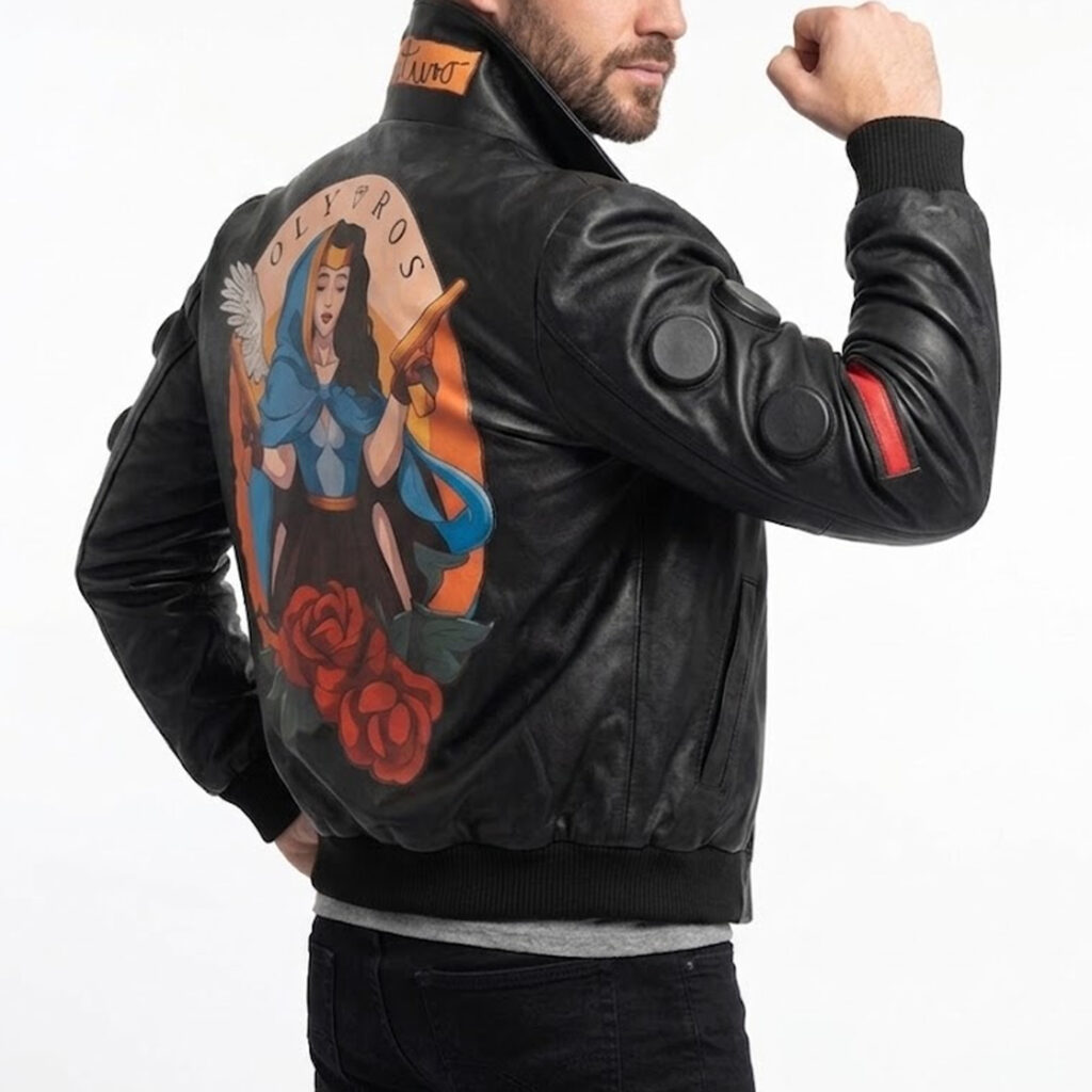 Cyberpunk 2077 Jackie Welles Bomber Leather Jacket