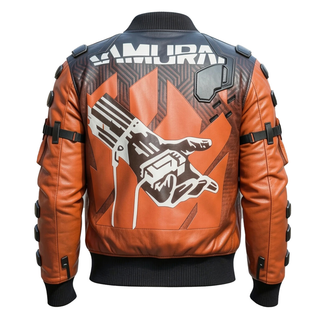 Cyberpunk 2077 Samurai Orange Bomber Jacket