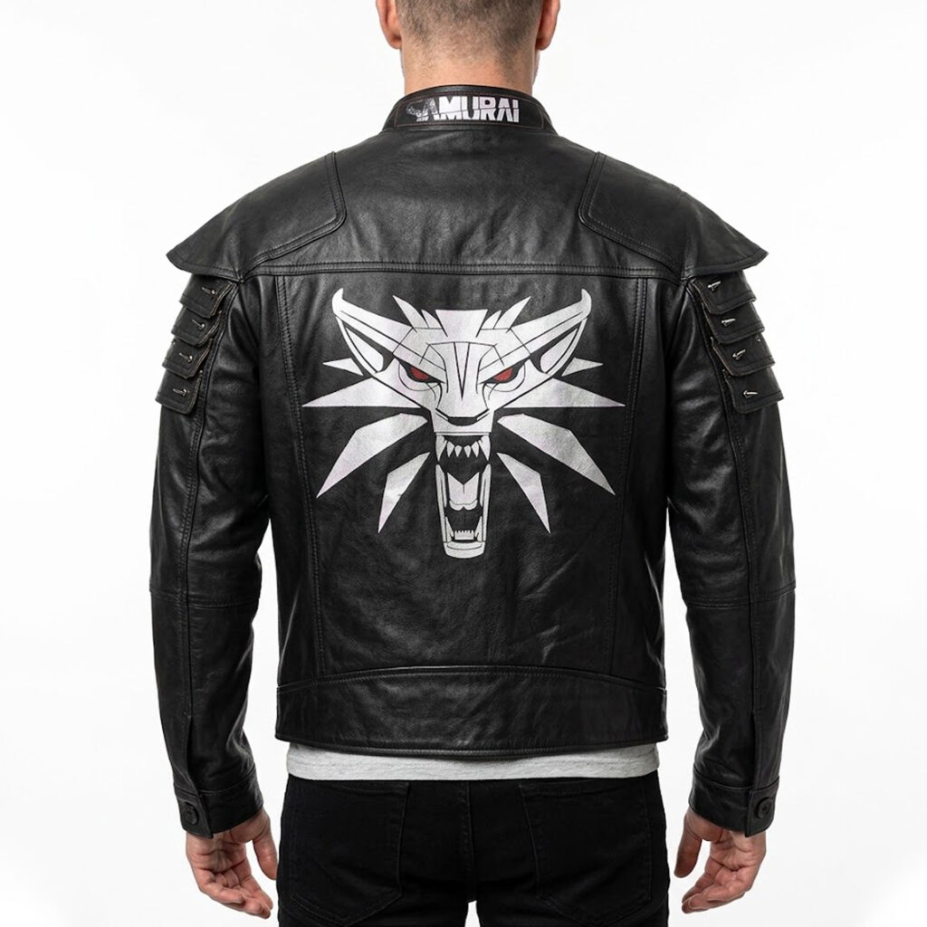 Cyberpunk 2077 Samurai Wolf School Leather Jacket