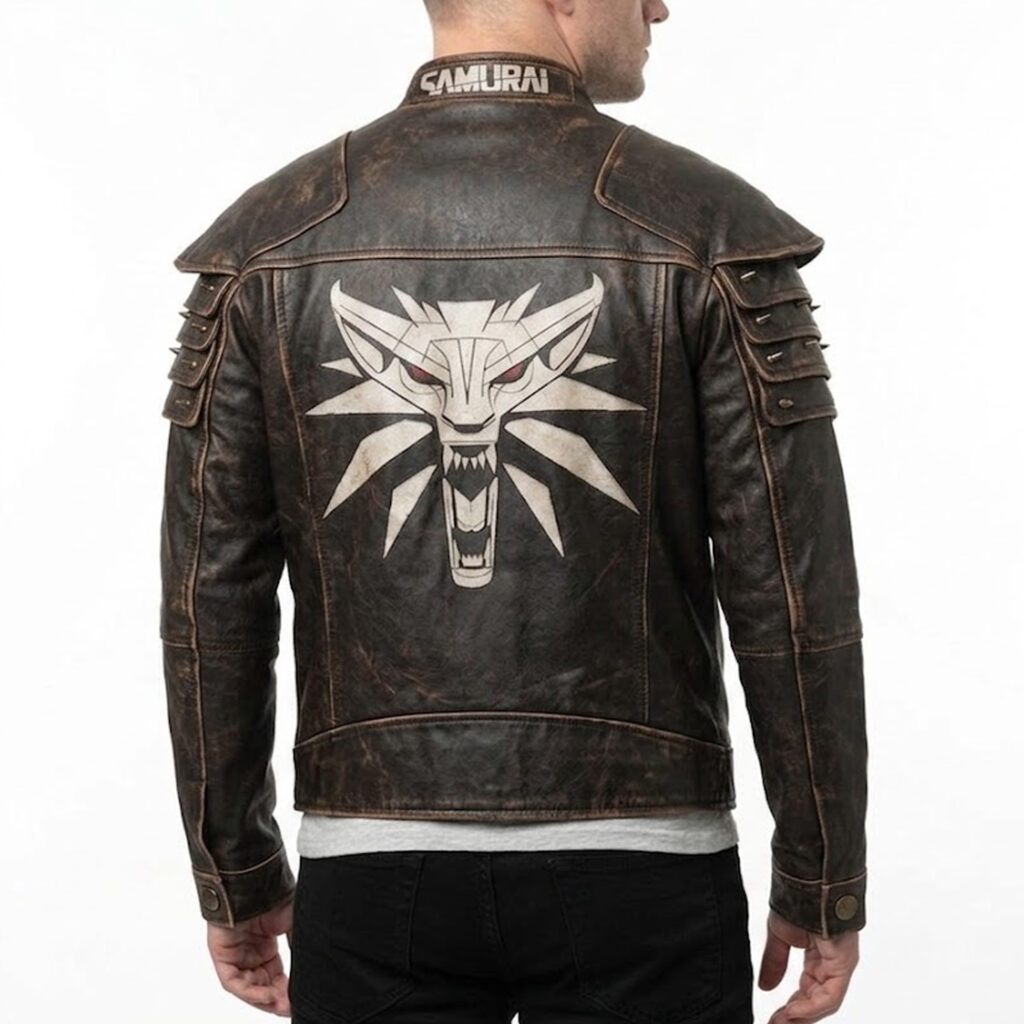 Cyberpunk 2077 Samurai Wolf School Leather Jacket